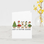 Xmas Funny Silly Goose Christmas Pjs Just A Festiv Karte (Gelbe Blume)