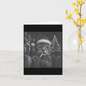 Xmas Funny Smoking Cat Cigarette Kitty Gen Z Meme  Karte (Gelbe Blume)