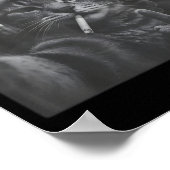 Xmas Funny Smoking Cat Cigarette Kitty Gen Z Meme  Poster (Ecke)