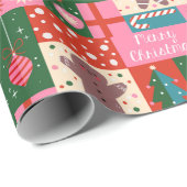 Xmas geometrische Feiertage Weihnachten Weihnachte Geschenkpapier (Rolleneckpunkt)