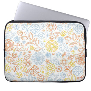 Xmas Geschenk Abstrakte Blume auf Weiß Laptopschutzhülle