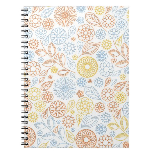 Xmas Geschenk Abstrakte Blume auf Weiß Notizblock (Vorderseite)