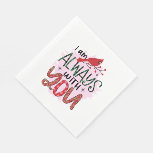 Xmas Geschenk bin ich immer bei Ihnen Serviette (Ecke)