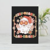 Xmas Geschenk Bleibe fröhlich und hell Feiertagskarte (Stehend Vorderseite)