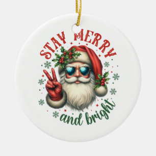 Xmas Geschenk Bleibe Merry Keramik Ornament