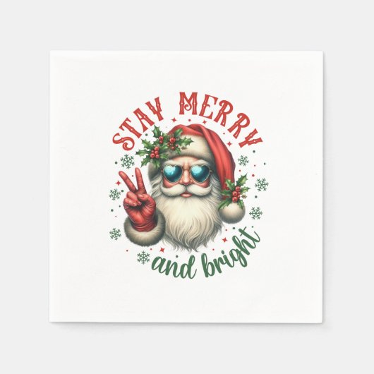 Xmas Geschenk Bleibe Merry Serviette (Vorderseite)