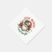 Xmas Geschenk Bleibe Merry Serviette (Ecke)