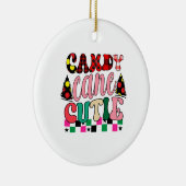 Xmas Geschenk Candy Cane Süsse Keramik Ornament (Rechts)