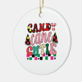 Xmas Geschenk Candy Cane Süsse Keramik Ornament (Links)