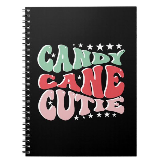 Xmas Geschenk Candy Cane Süsse Notizblock (Vorderseite)