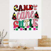 Xmas Geschenk Candy Cane Süsse Poster (Küche)