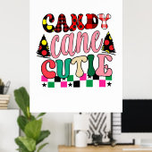 Xmas Geschenk Candy Cane Süsse Poster (Heimbüro)