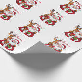 Xmas Geschenk Cheer Weihnachtsmann Geschenkpapier (Ecke)