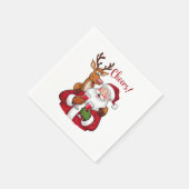 Xmas Geschenk Cheer Weihnachtsmann Serviette (Ecke)