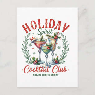 Xmas-Geschenk-Cocktail-Club Postkarte