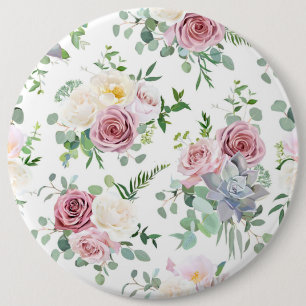 Xmas Geschenk Creamy White Antique Rose Button