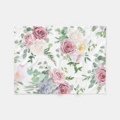 Xmas Geschenk Creamy White Antique Rose Fleecedecke (Vorderseite (Horizontal))