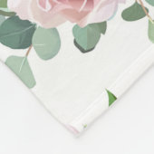 Xmas Geschenk Creamy White Antique Rose Fleecedecke (Ecke)