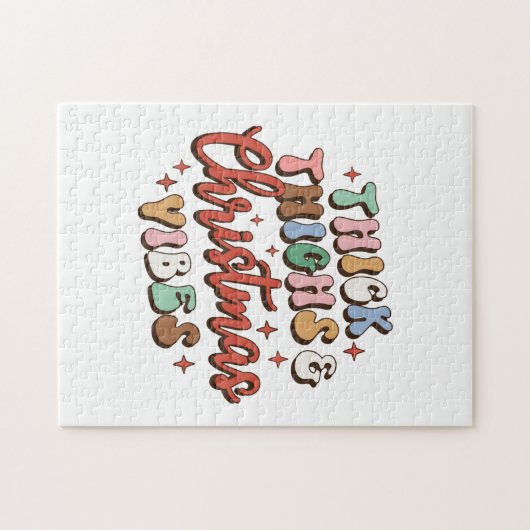 Xmas Geschenk dick Oberschenkel und Weihnachtsmänt Puzzle (Horizontal)