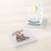 Xmas Geschenk dieser Saison Glasuntersetzer (Schrägansicht)