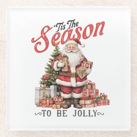 Xmas Geschenk dieser Saison Glasuntersetzer (Vorderseite)