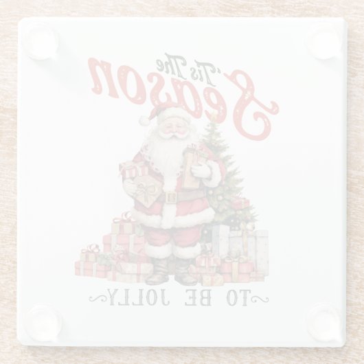 Xmas Geschenk dieser Saison Glasuntersetzer (Rückseite)