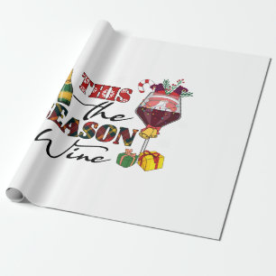 Xmas Geschenk dieses die Jahreszeit Wein Geschenkpapier
