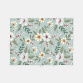 Xmas Geschenk Farbige Handgezeichnete Blume Fleecedecke (Vorderseite (Horizontal))