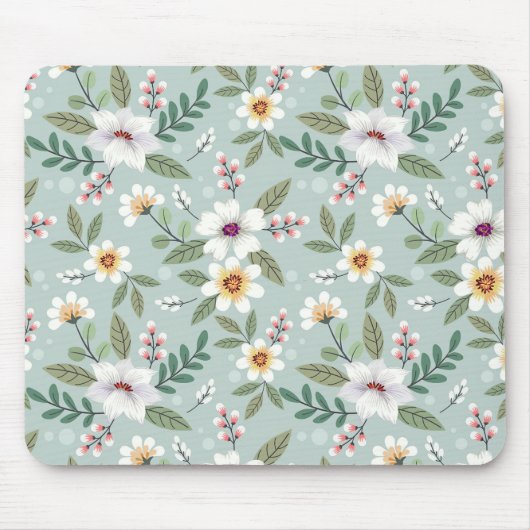 Xmas Geschenk Farbige Handgezeichnete Blume Mousepad (Vorne)