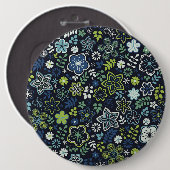 Xmas Geschenk florale 3D Wand Kunst Button (Vorne & Hinten)