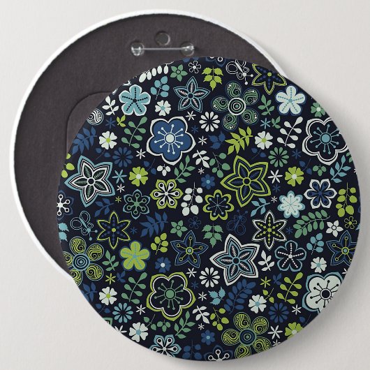 Xmas Geschenk florale 3D Wand Kunst Button (Vorne & Hinten)