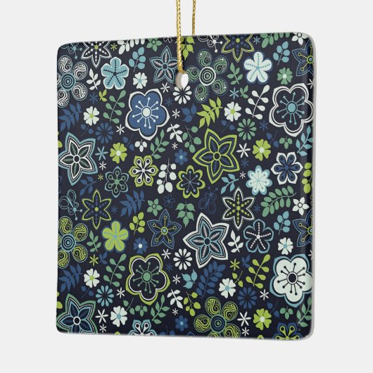 Xmas Geschenk florale 3D Wand Kunst Keramikornament (Links)