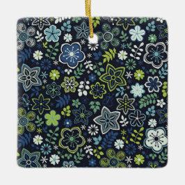 Xmas Geschenk florale 3D Wand Kunst Keramikornament