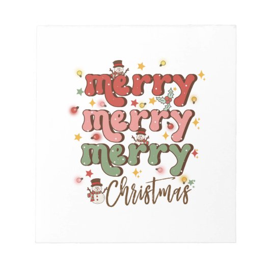 Xmas Geschenk Frohe Weihnachten Notizblock (Vorderseite)