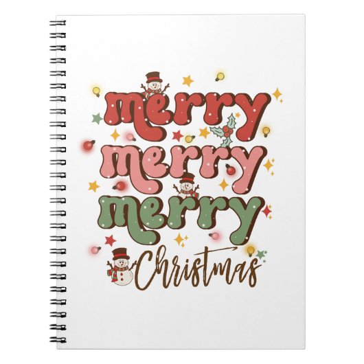 Xmas Geschenk Frohe Weihnachten Notizblock (Vorderseite)