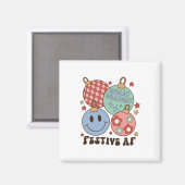 Xmas Geschenk fröhlich und hell Fest AF Magnet (Vorderseite/Rückseite)