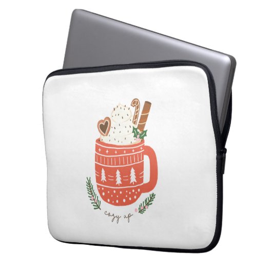 Xmas Geschenk gemütlich Up Laptopschutzhülle (Vorderseite Links)