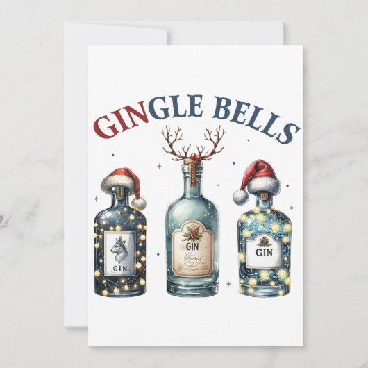 Xmas Geschenk Gingle Bells Einladung (Vorderseite)
