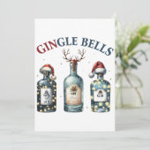 Xmas Geschenk Gingle Bells Einladung (Stehend Vorderseite)