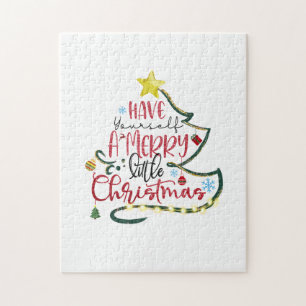 Xmas Geschenk haben Sie ein frohes kleines Weihnac Puzzle
