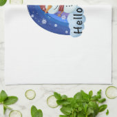 Xmas Geschenk Hallo Winter Geschirrtuch (Gefaltet)