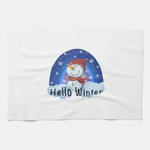 Xmas Geschenk Hallo Winter Geschirrtuch