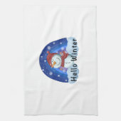 Xmas Geschenk Hallo Winter Geschirrtuch (Vertikal)