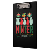 Xmas Geschenk Hallo Winter Klemmbrett (Links)