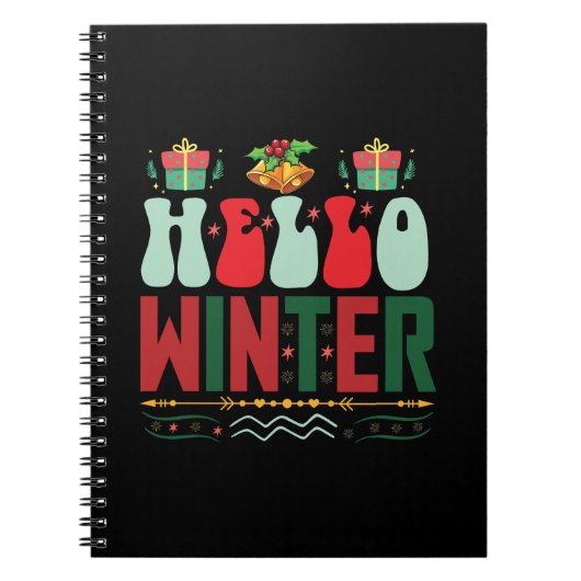 Xmas Geschenk Hallo Winter Notizblock (Vorderseite)