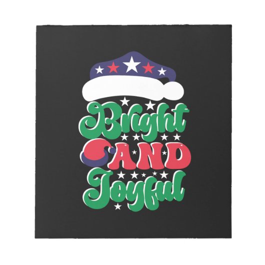 Xmas Geschenk hell und fröhlich Notizblock (Vorderseite)