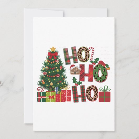 Xmas Geschenk Ho Ho Ho Einladung (Vorderseite)