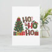 Xmas Geschenk Ho Ho Ho Einladung (Stehend Vorderseite)