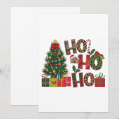 Xmas Geschenk Ho Ho Ho Einladung (Vorne/Hinten)