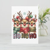 Xmas Geschenk Ho Ho Ho Feiertagskarte (Stehend Vorderseite)